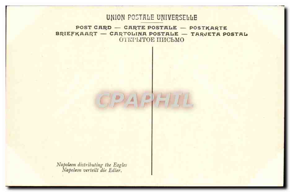 CPA David La Distribution Des Aigles Par Napoleon Versailles — Verso