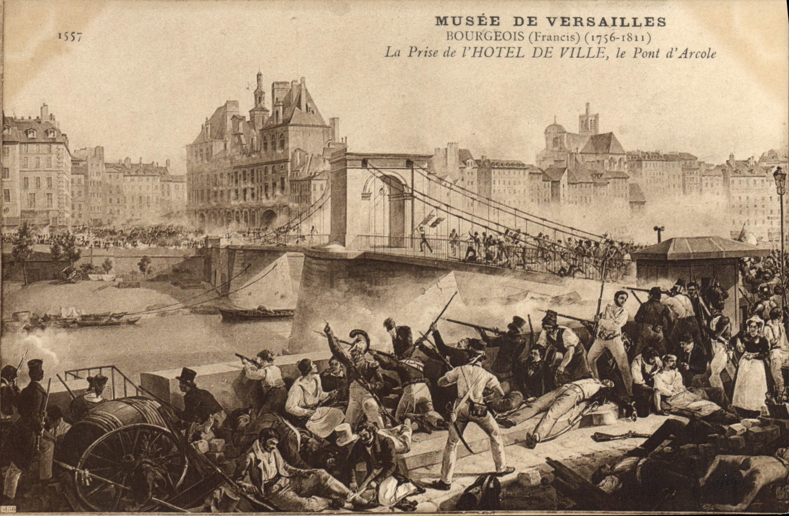CPA Musee De Versailles Bourgeois La prise de l'hotel de ville le pont d'Arcole