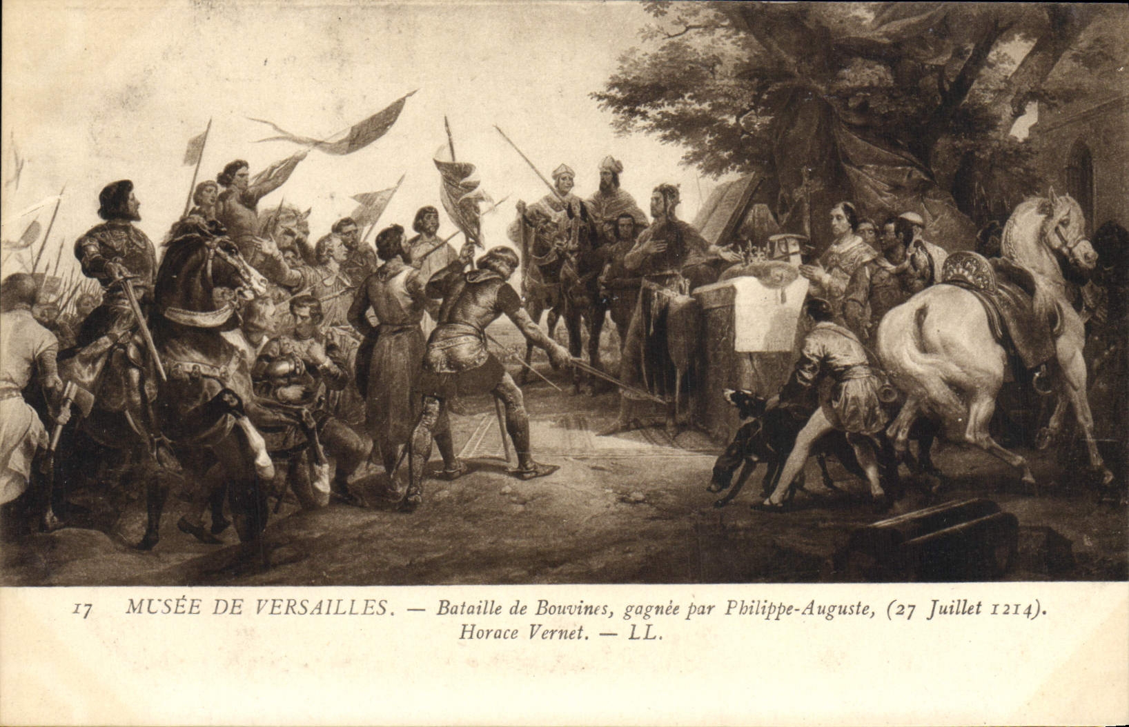 CPA Musee De Versailles Bataille De Bouvines gagnee par Philippe Auguste Horace Vernet