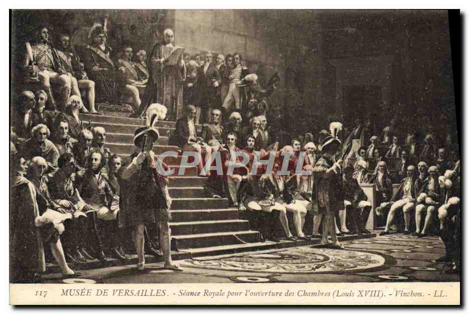 CPA Musee De Versailles Seance Royale Pour I'Ouverture Des Chambres Louis XVIII Vinchon