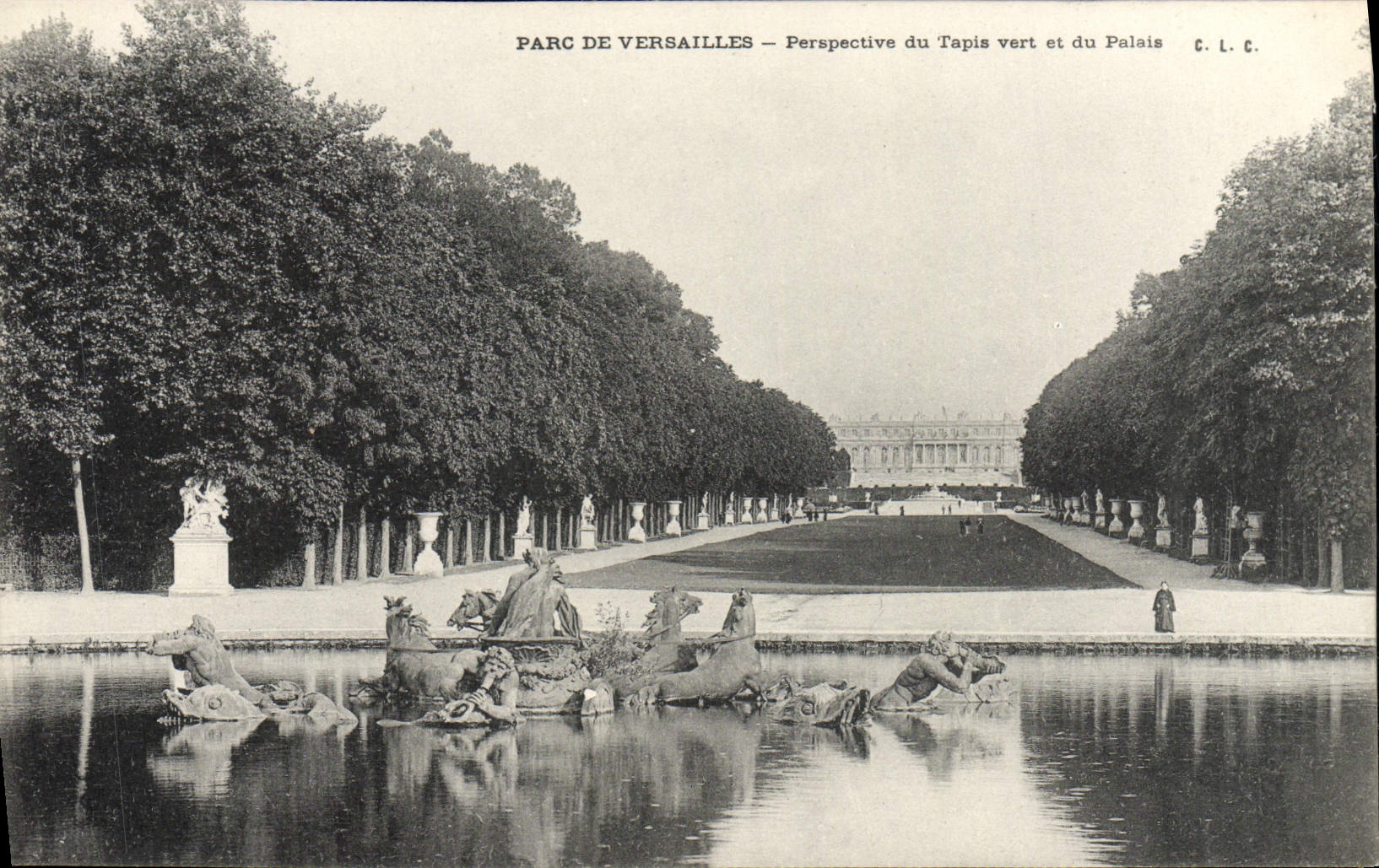 CPA Parc De Versailles Perspective Du Tapis Vert Et Du Palais