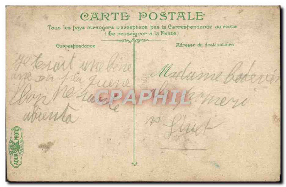 CPA Versailles La Cour Du Chateau et la caserne du genie  — Verso