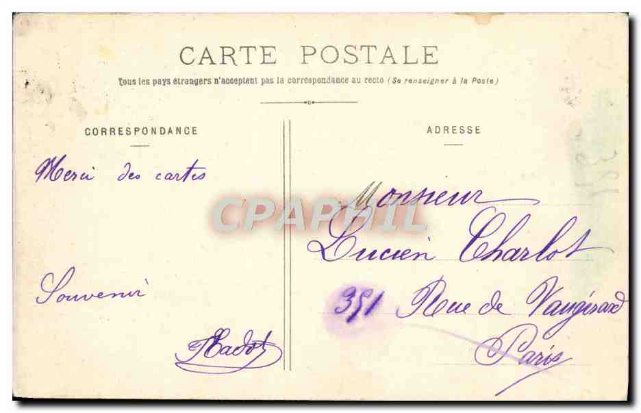 CPA Versailles Le Chateau Grand Trianon Voiture du Comte de Chambord — Verso