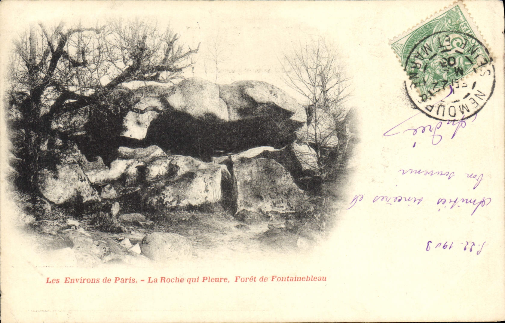 Les Environs de Paris - La Roche qui Pleure, Forêt de Fontainebleau