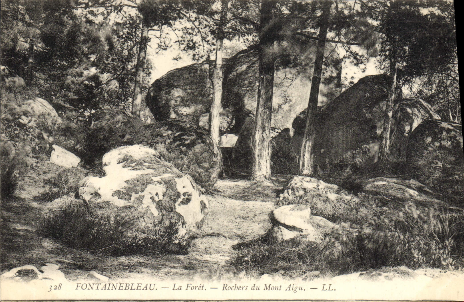 Fontainebleau — Die Forêt — Felsen des Mont Aigu — LL. — n° 328