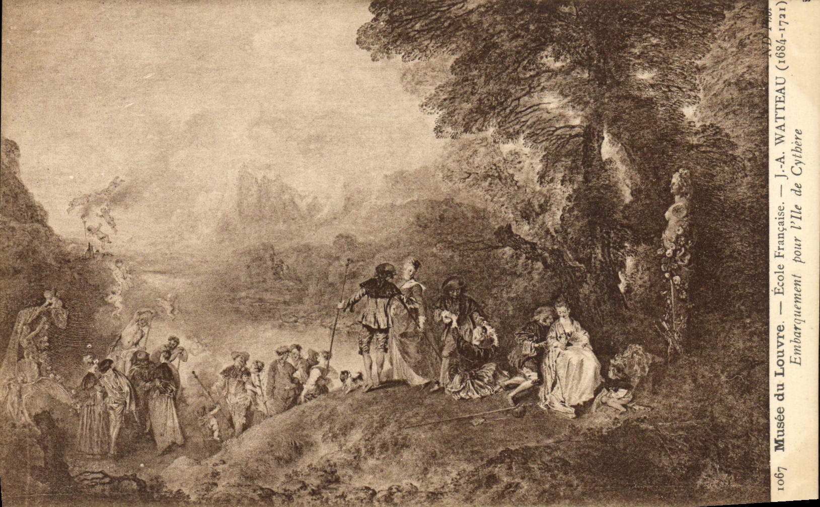CPA Musee Du Louvre Ecole Francaise Watteau Embarquement pour l'ile de Cythere
