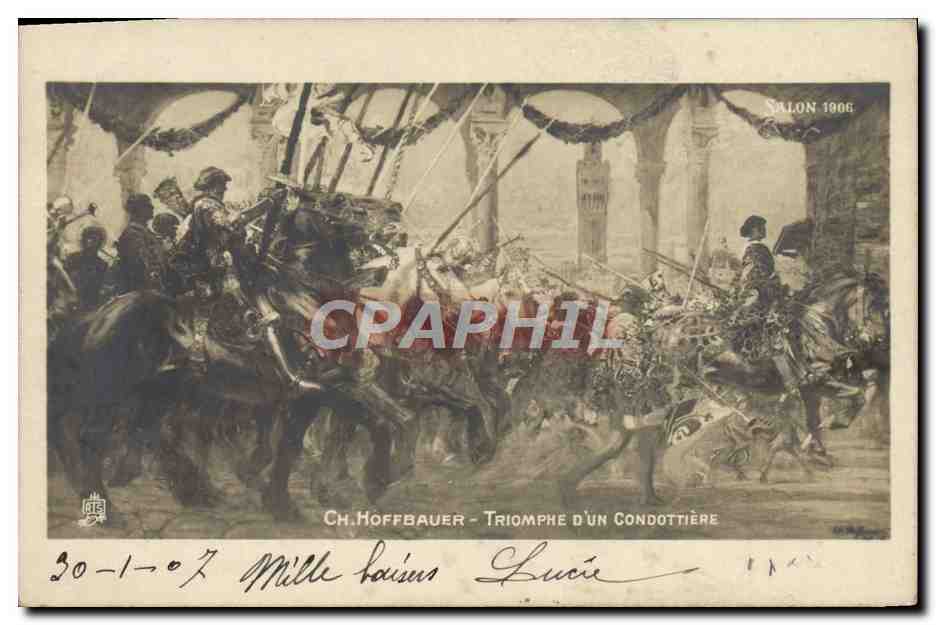 CPA Ch Hoffbauer Triomphe D'Un Condottiere