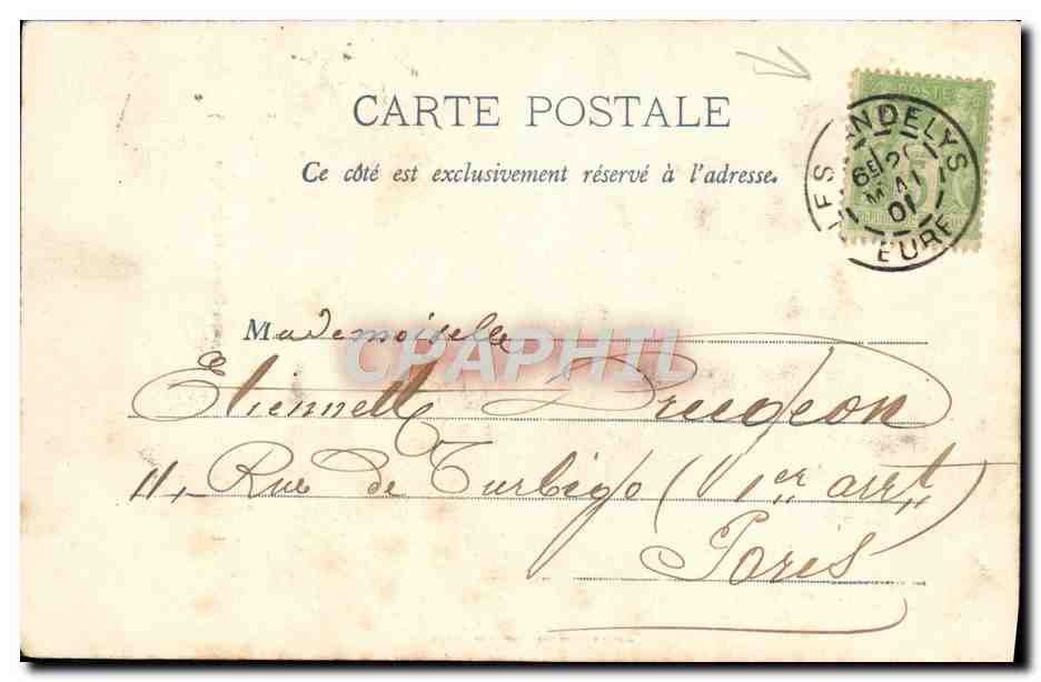 Les Andelys — Église Notre-Dame, côté gothique — Perfectionation (Éd. Eure) — Verso