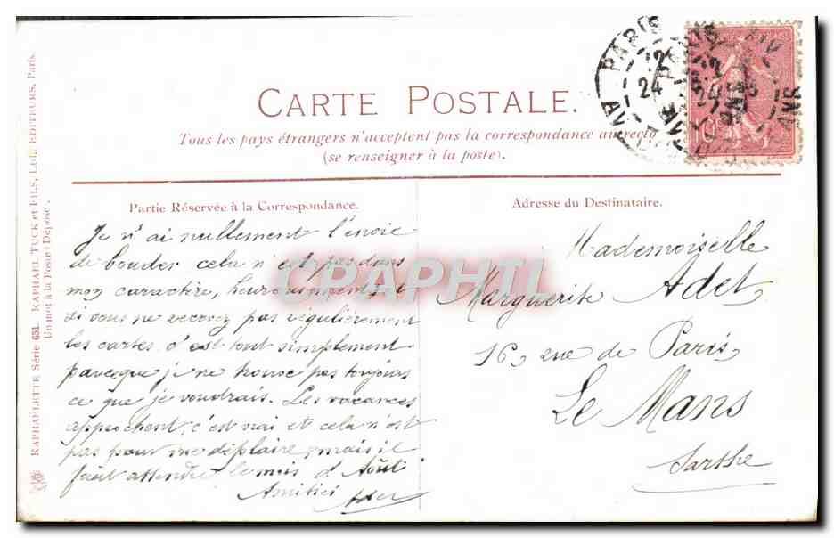 CPA Paris Bois De Boulogne Chevaux — Rückseite