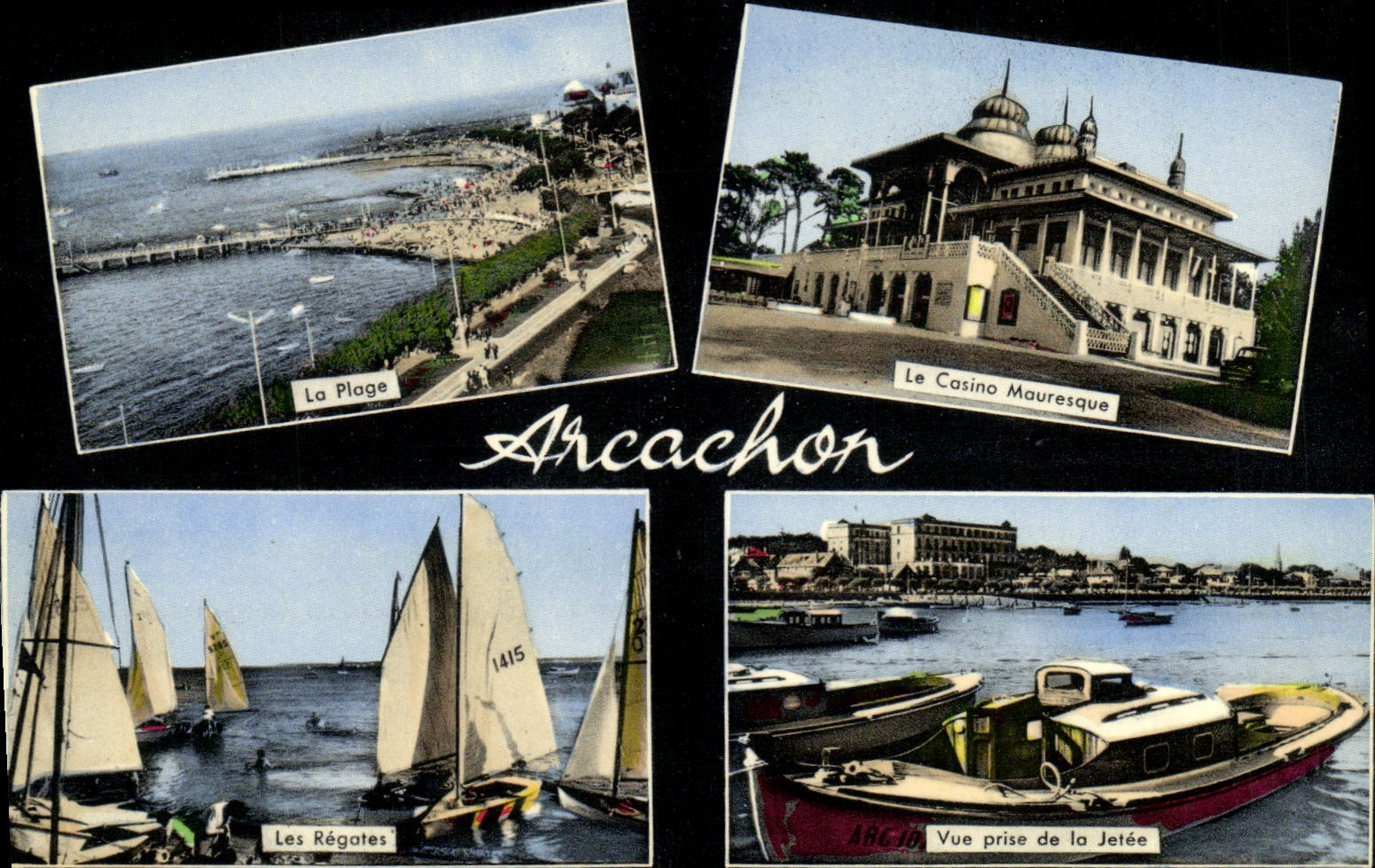 Arcachon — Les Plages, Le Casino Mauresque, Les Régates, Vue de la Jetée — Les Grands Bazar