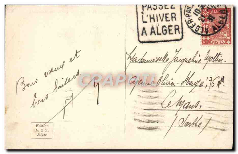 Alger - Boulevard de la République et les Rampes — Édition L. & Y. n°38 — Back