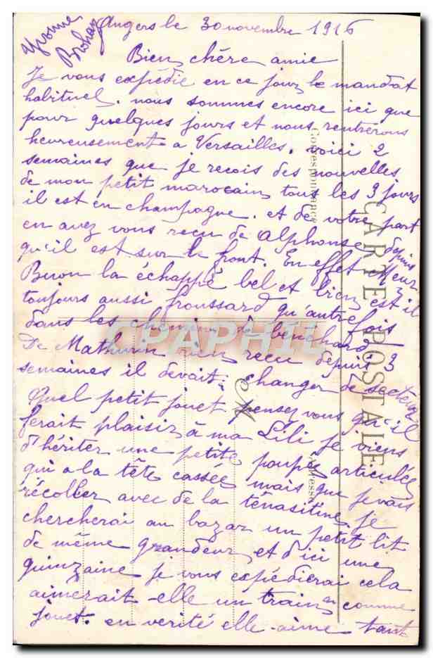 CPA Angers La Cathedrale Et Montee Saint Maurice — Rückseite
