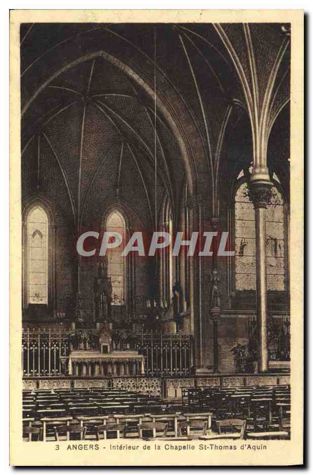 CPA Angers Interieur de la Chapelle St thomas D'Aquin