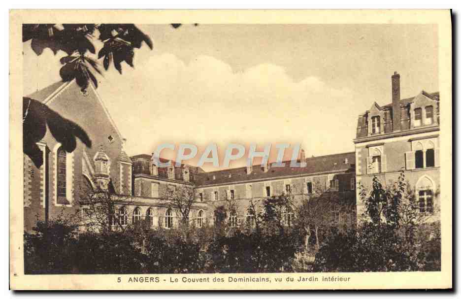 CPA Angers Le Couvent Des Domenicains Vu Du Jardin Interieur