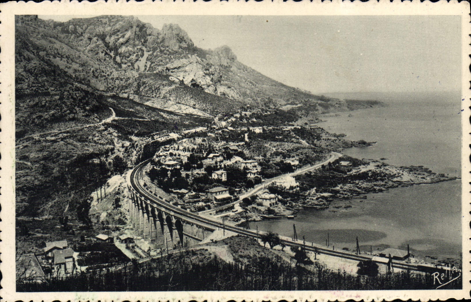 Antéor — Route de la Corniche d'Or et le viaduc du chemin de fer — Rella