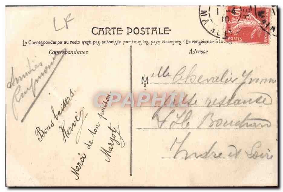 CPA Angers Musee D'Angers Galerie David — Rückseite