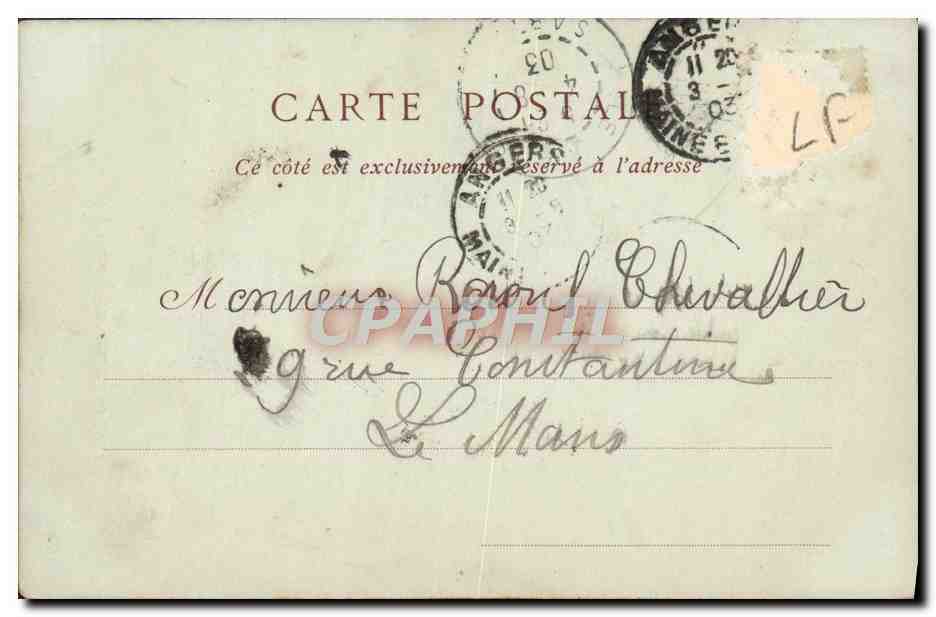 CPA Angers Tourelle Du Palais De I'Eveche — Rückseite