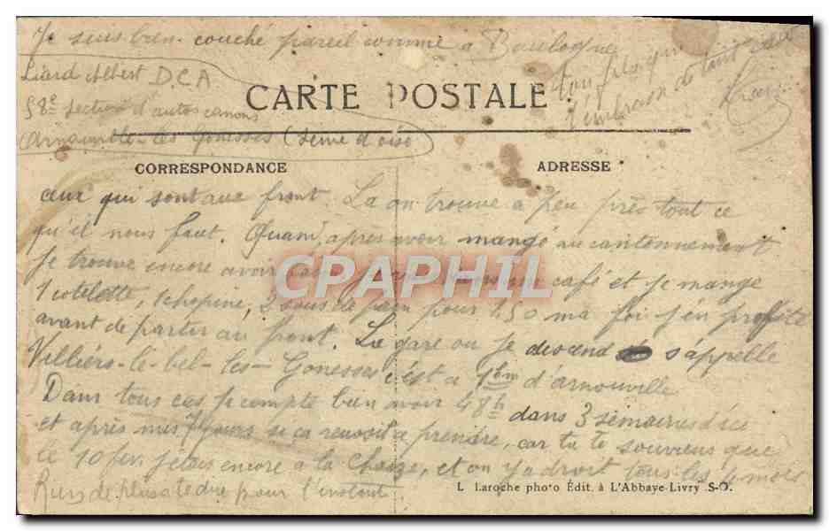 CPA Arnouville Les Gonesse Le Cottage Avenue Lamartine — Back