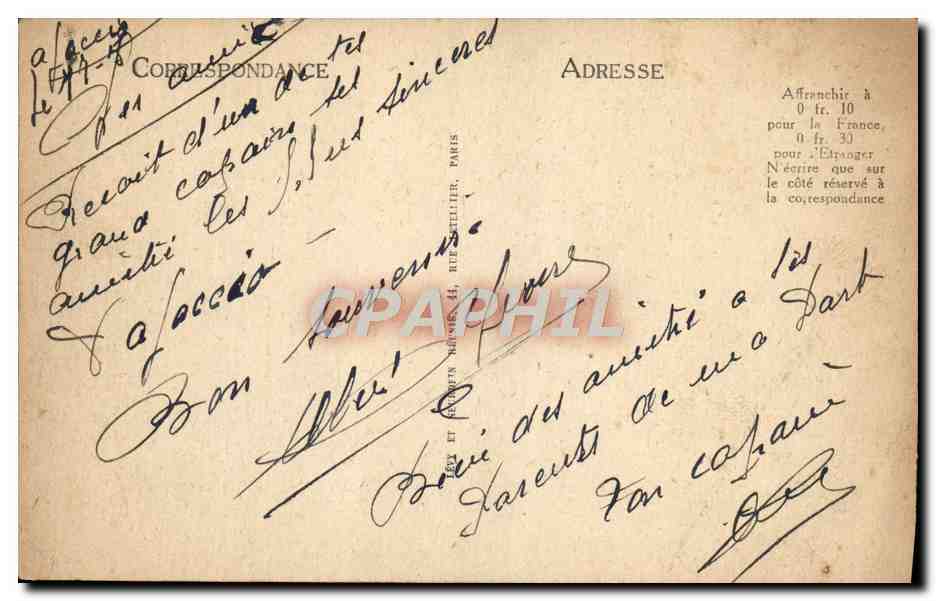CPA Ajaccio La Ville A Travers Les Oliviers — Rückseite