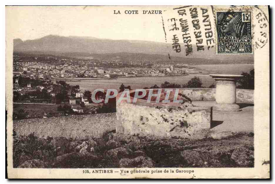 CPA Antibes Vue generale prise de la Garoupe 