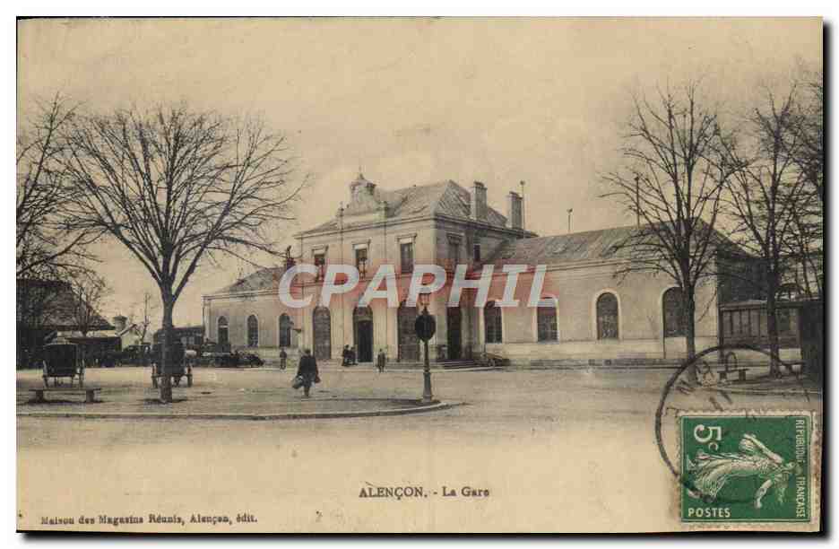 Alençon - La Gare — Maison des Magasins Réunis, édit. Alençon - Anverso