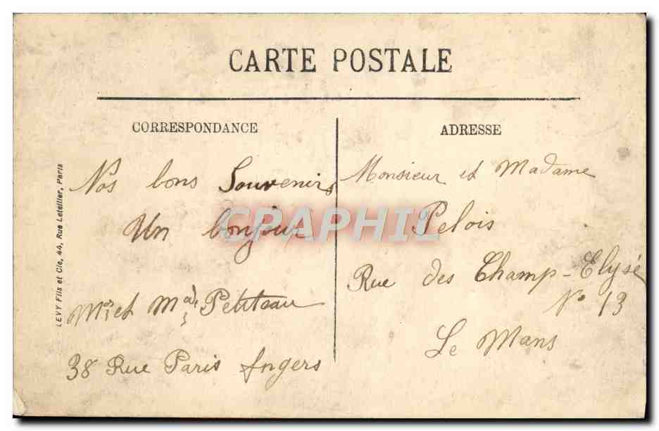 CPA Angers L'hotel de ville — Rückseite