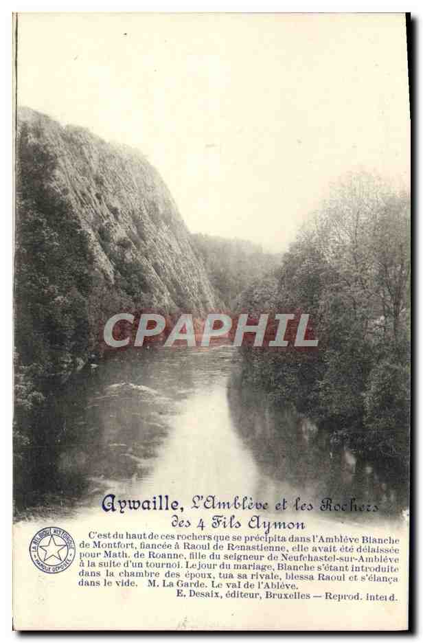 CPA Aywaille L'Ambleve et les rochers des 4 fils Aymon 