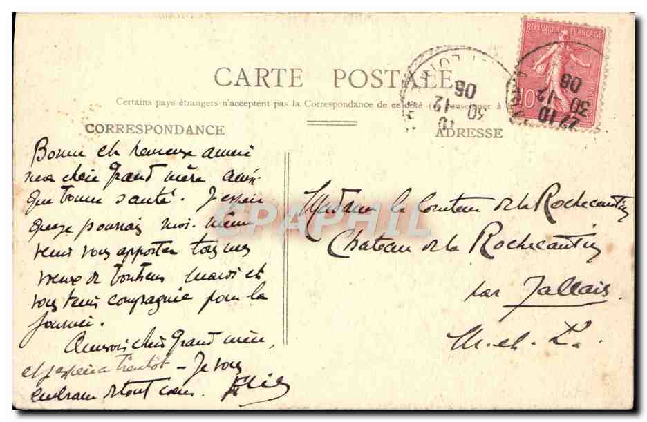 CPA Angers Le Petit Chateau Des Ducs d'Anjou et la chapelle — Rückseite