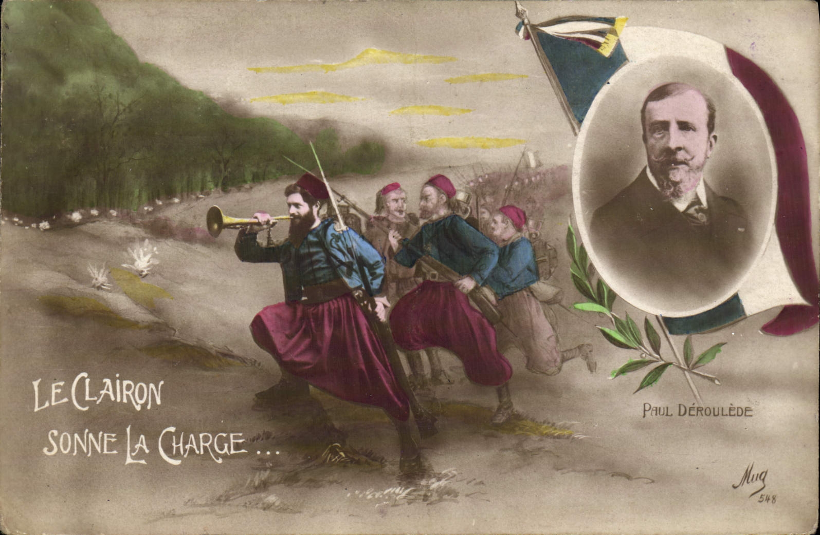 CPA Le Clairon Sonne La Charge Paul Deroulede Militaria