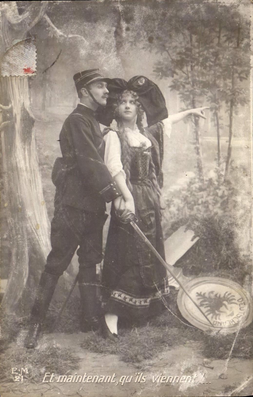 CPA Fantaisie Et Maintenant Quils Viennent Alsace Soldat Militaria