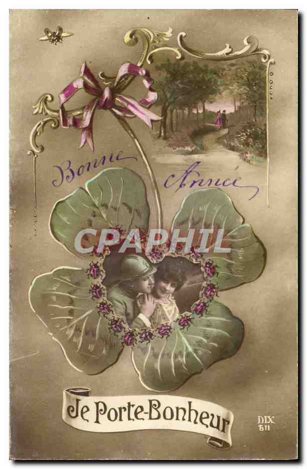 CPA Fantaisie Soldat Militaria Je Porte Bonheur