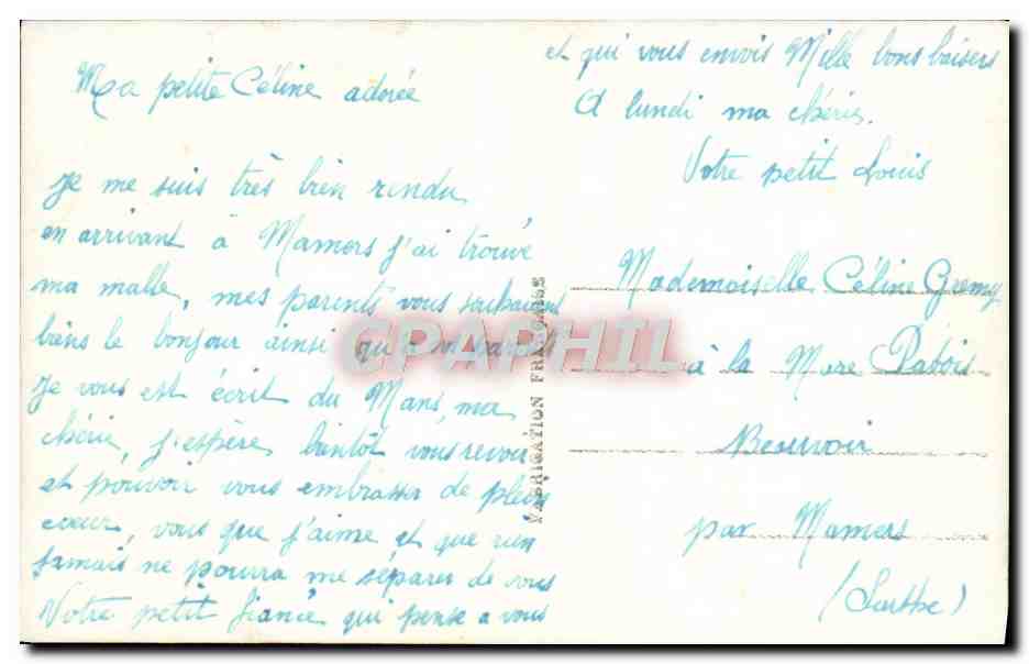CPA Fantaisie Femme — Rückseite