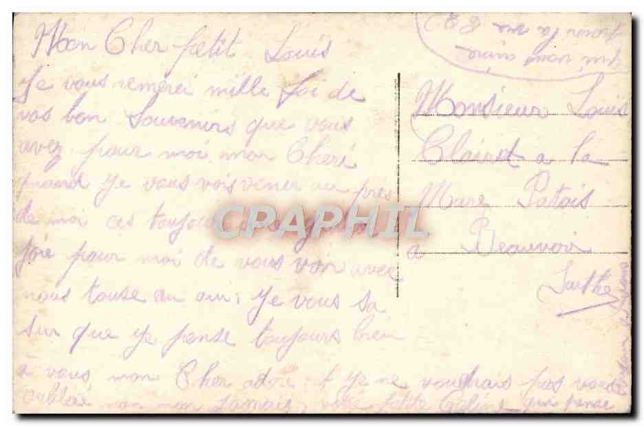 CPA Fantaisie Femme — Rückseite