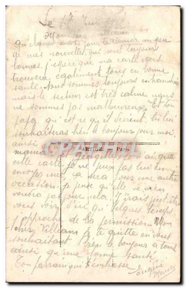 CPA Fantaisie Fleurs — Verso