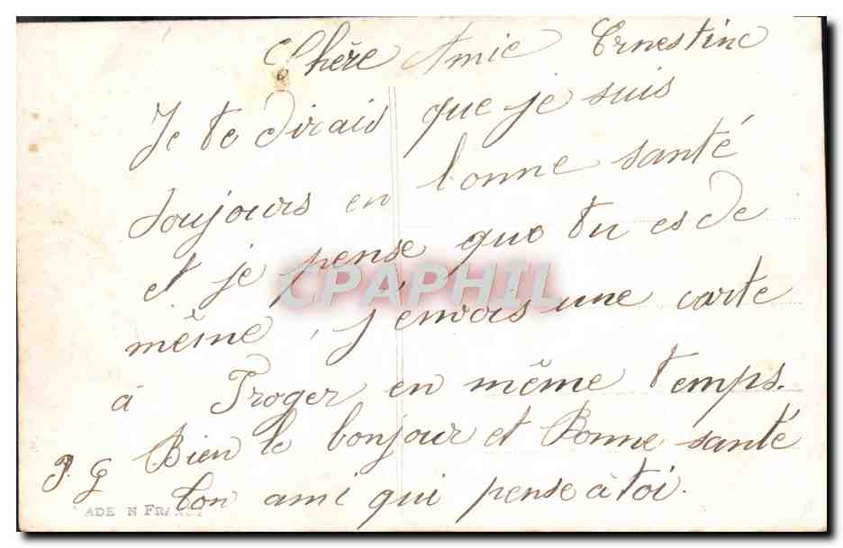 CPA Fantaisie Femme  — Rückseite