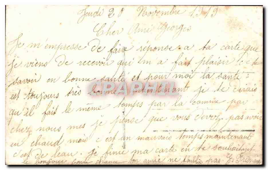 CPA Fantaisie Fleurs — Back