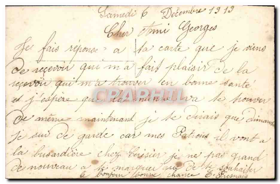 CPA Fantaisie Fleurs — Verso