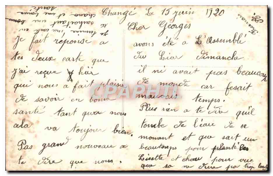 CPA Fantaisie Fleurs — Verso