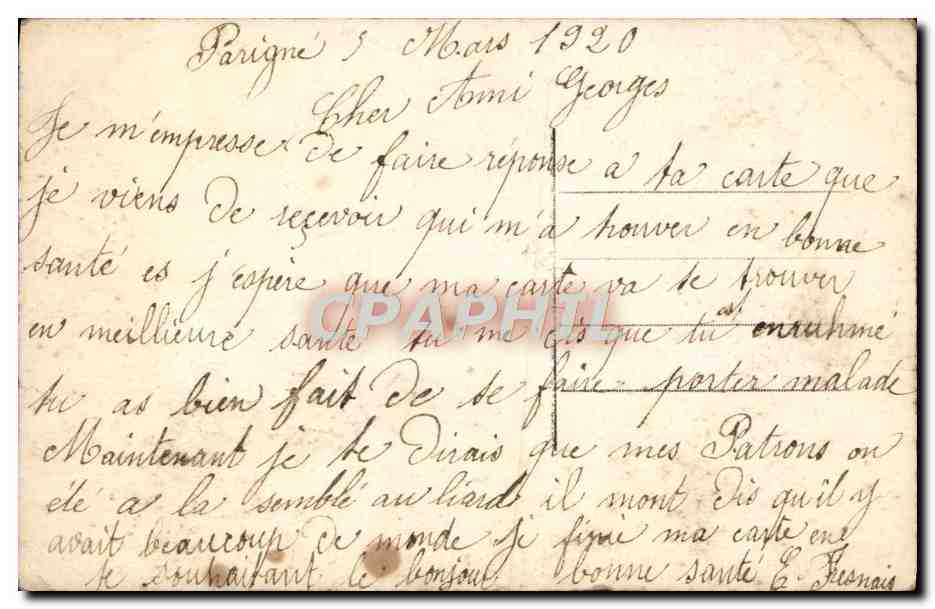 CPA Fantaisie Fleurs — Rückseite