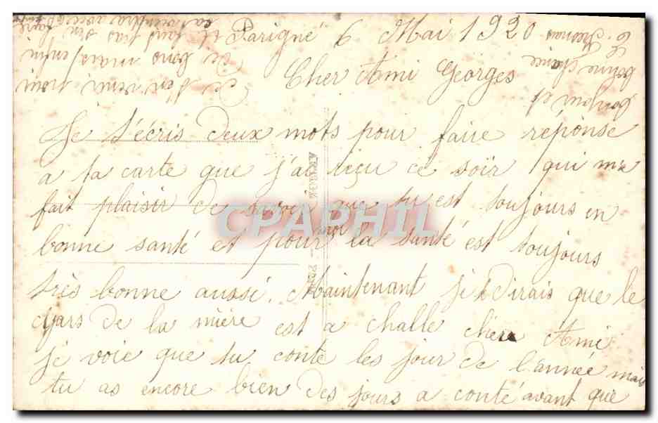 CPA Fantaisie Fleurs — Verso