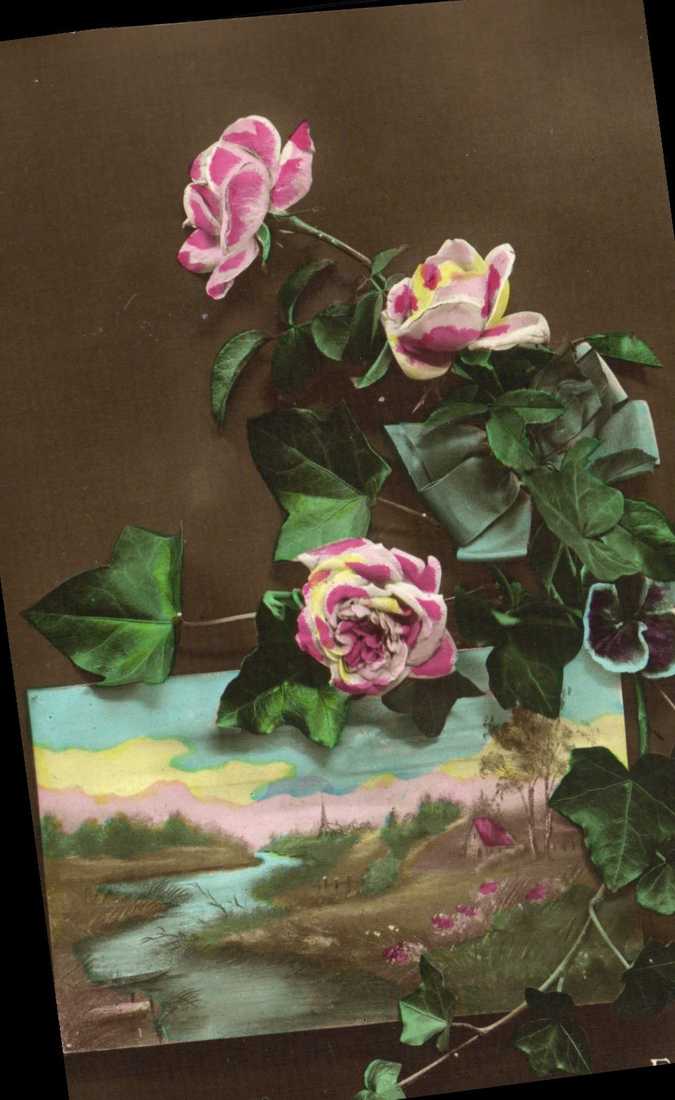 CPA Fantaisie Fleurs