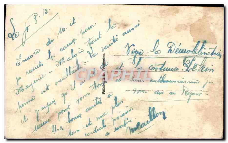 CPA Fantaisie Femme Fleurs — Rückseite