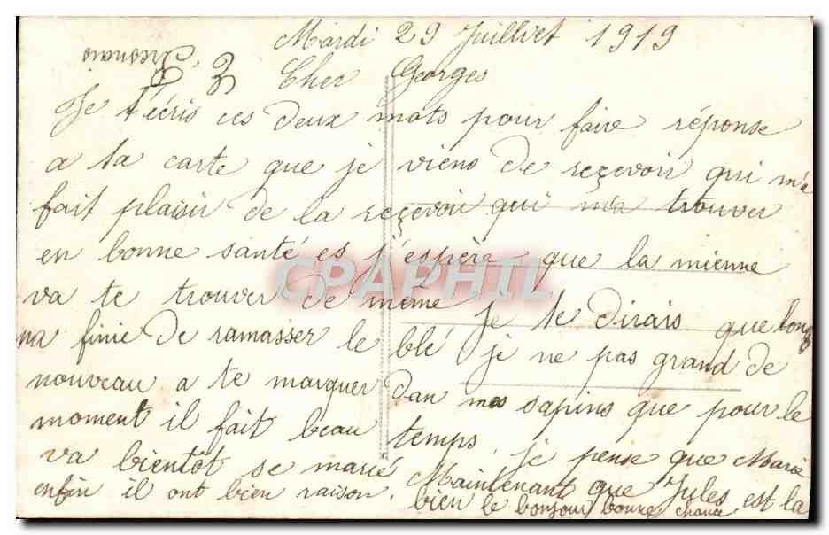 CPA Fantaisie Fleurs — Verso