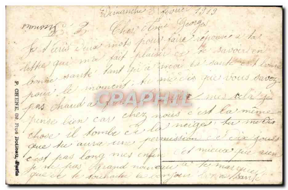 CPA Fantaisie Fleurs — Verso