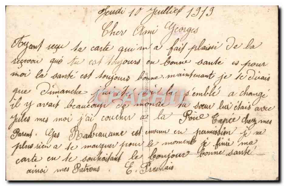 CPA Fantaisie Fleurs — Verso