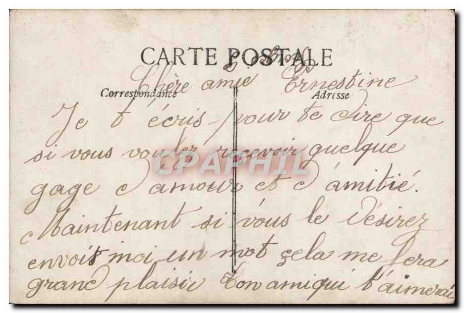 Je t'offre en échange d'un cœur — jeune femme avec grappes de raisin — éditeur N° 415 — Verso
