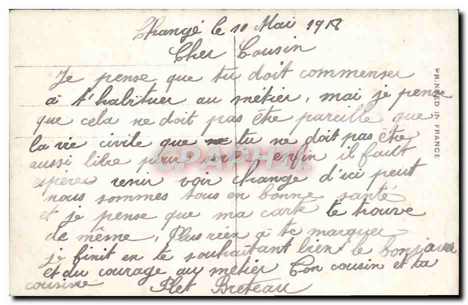 CPA Fantaisie Fleurs — Verso