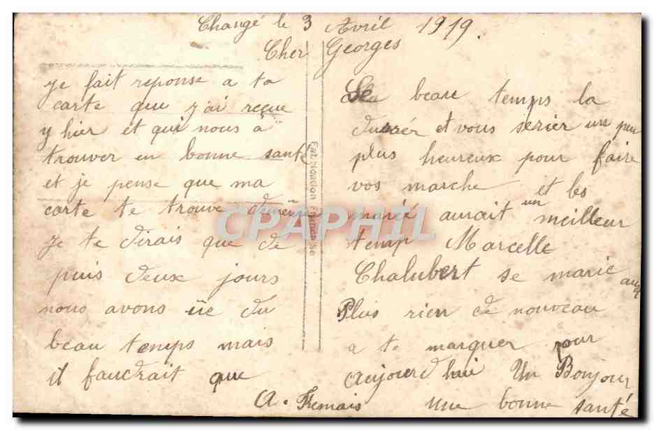 CPA Fantaisie Fleurs — Verso