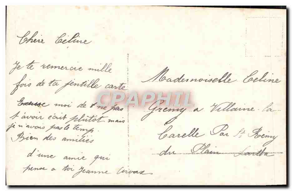 CPA Fantaisie Femme  — Rückseite