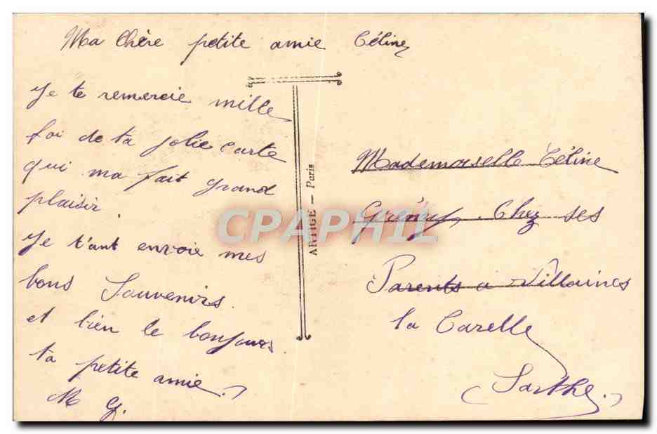 CPA Fantaisie Fleurs — Verso